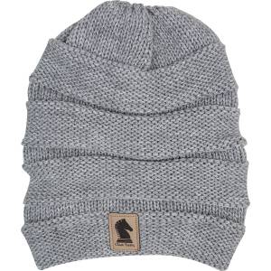 Classic Equine Scrunch Beanie with Faux Bolsa Leather