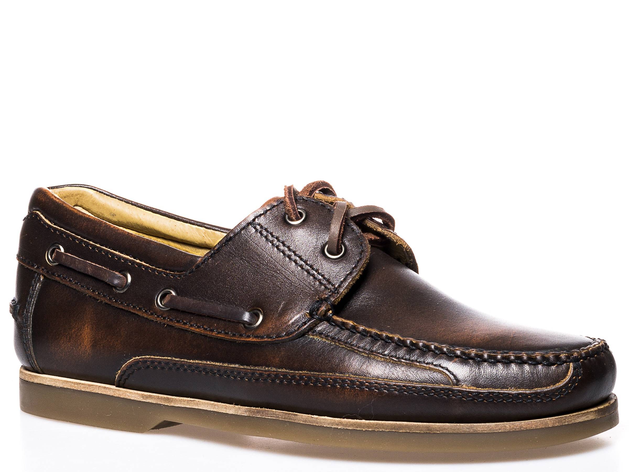 Stetson Mens Dillon Leather Boat Shoes