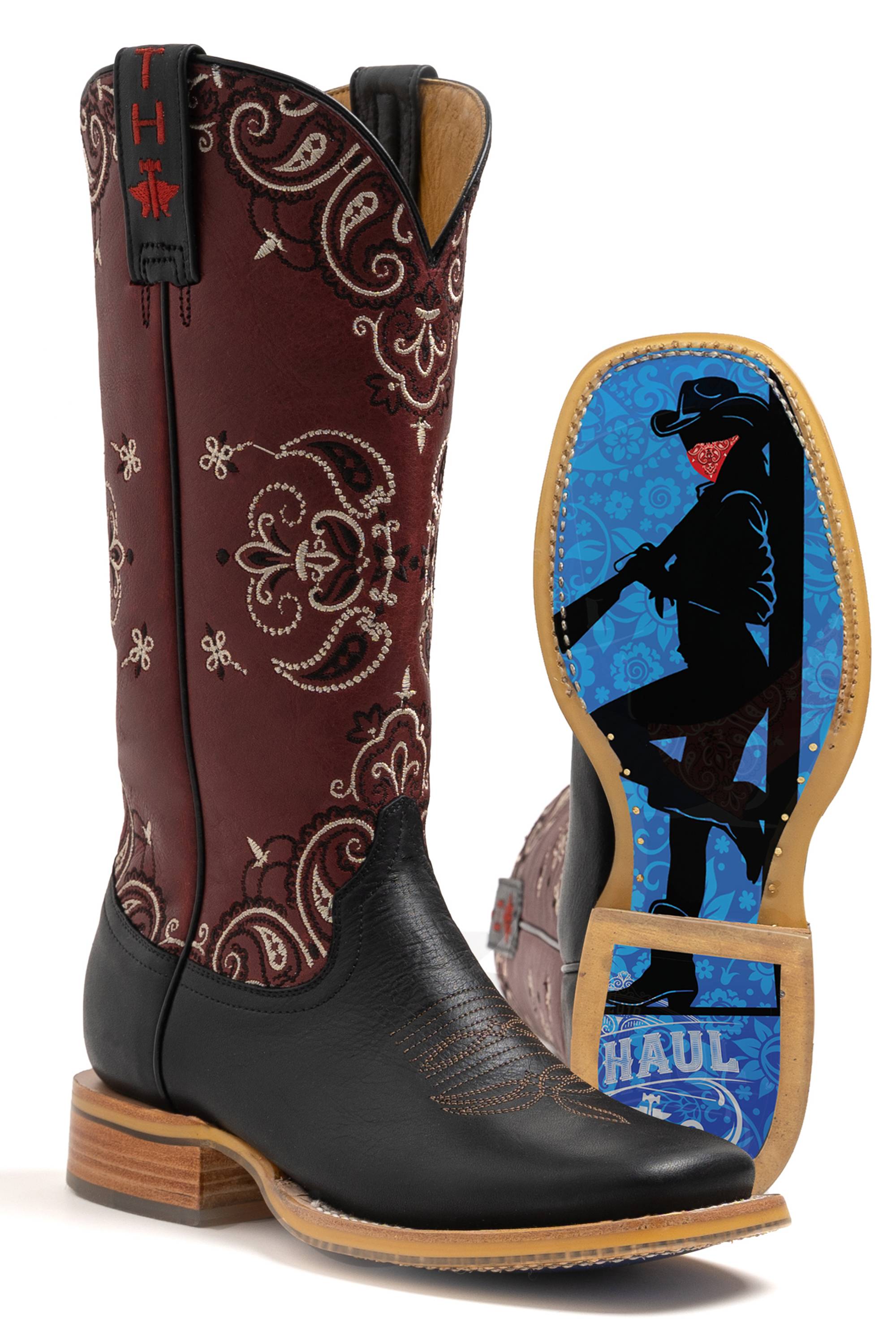 Tin Haul Ladies Square Toe Boots - Bandida with Wild Rag Sole