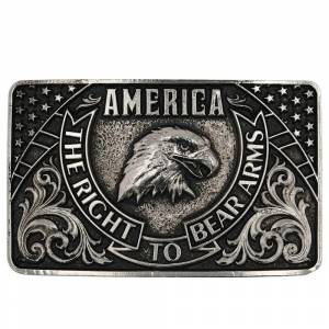 Montana Silversmiths Eagle Arms Patriotic Belt Buckle