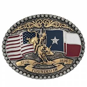 Montana Silversmiths Texas 1836 Attitude Belt Buckle