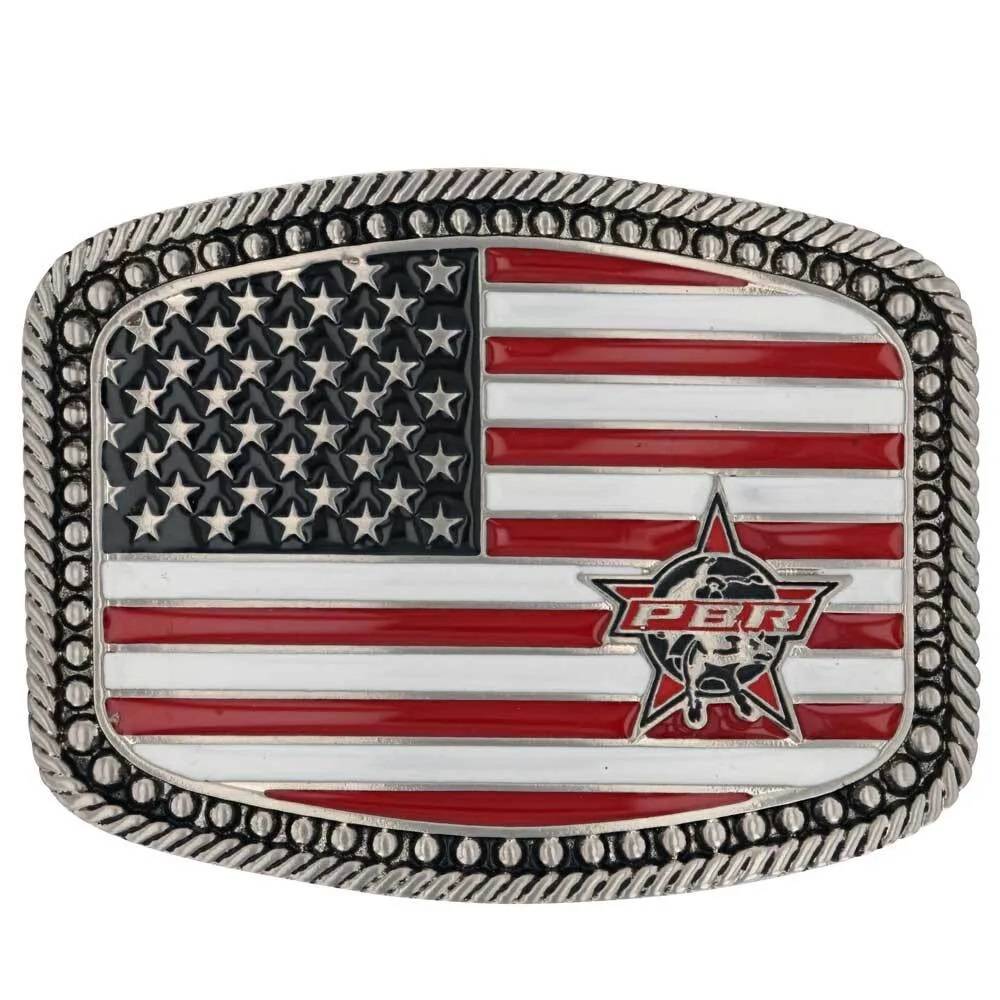 Montana Silversmiths PBR American Pride Belt Buckle