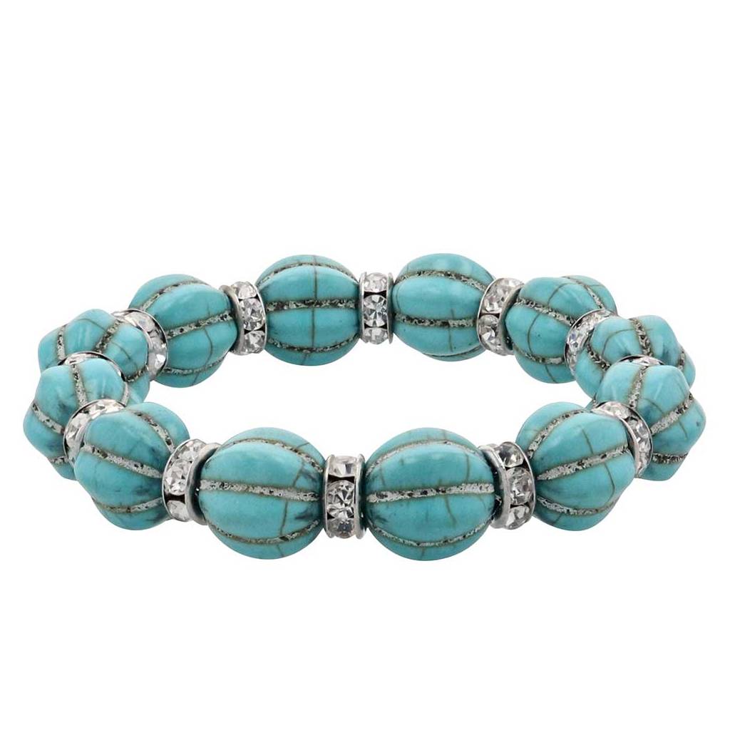 Montana Silversmiths Glitter and Earth Turquoise Beaded Attitude Bracelet