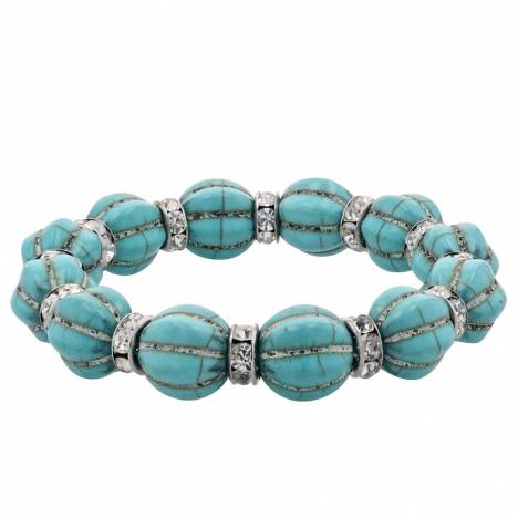 Montana Silversmiths Glitter and Earth Turquoise Beaded Attitude Bracelet