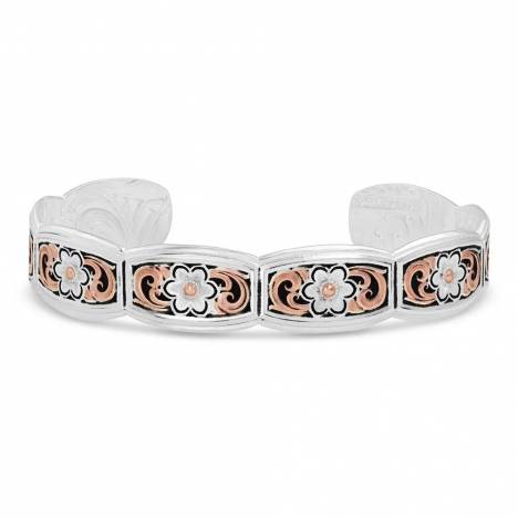 Montana Silversmiths Classic Rose Gold Flower Swirl Cuff Bracelet