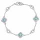 Montana Silversmiths Chasing Opals Silver Charm Bracelet