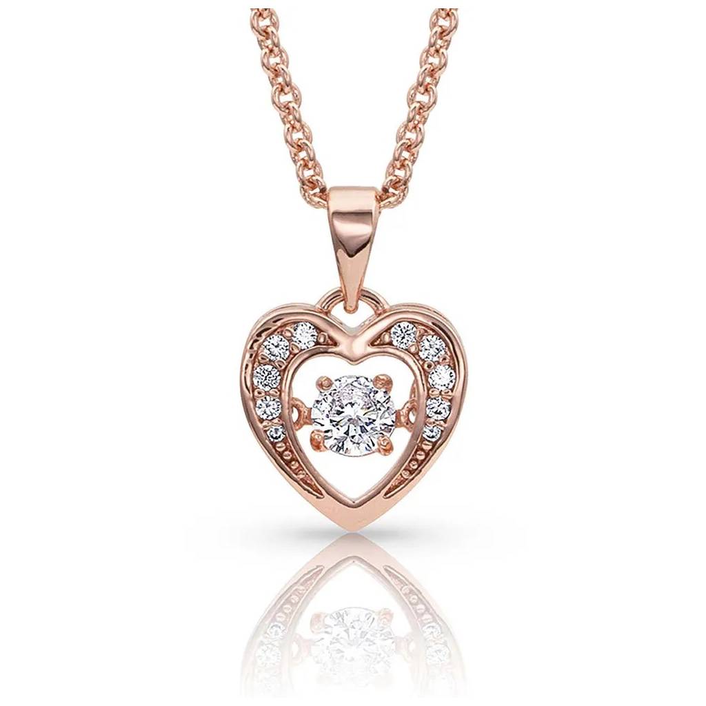 Montana Silversmiths Lets Dance A Little Dance Rose Gold Heart Necklace