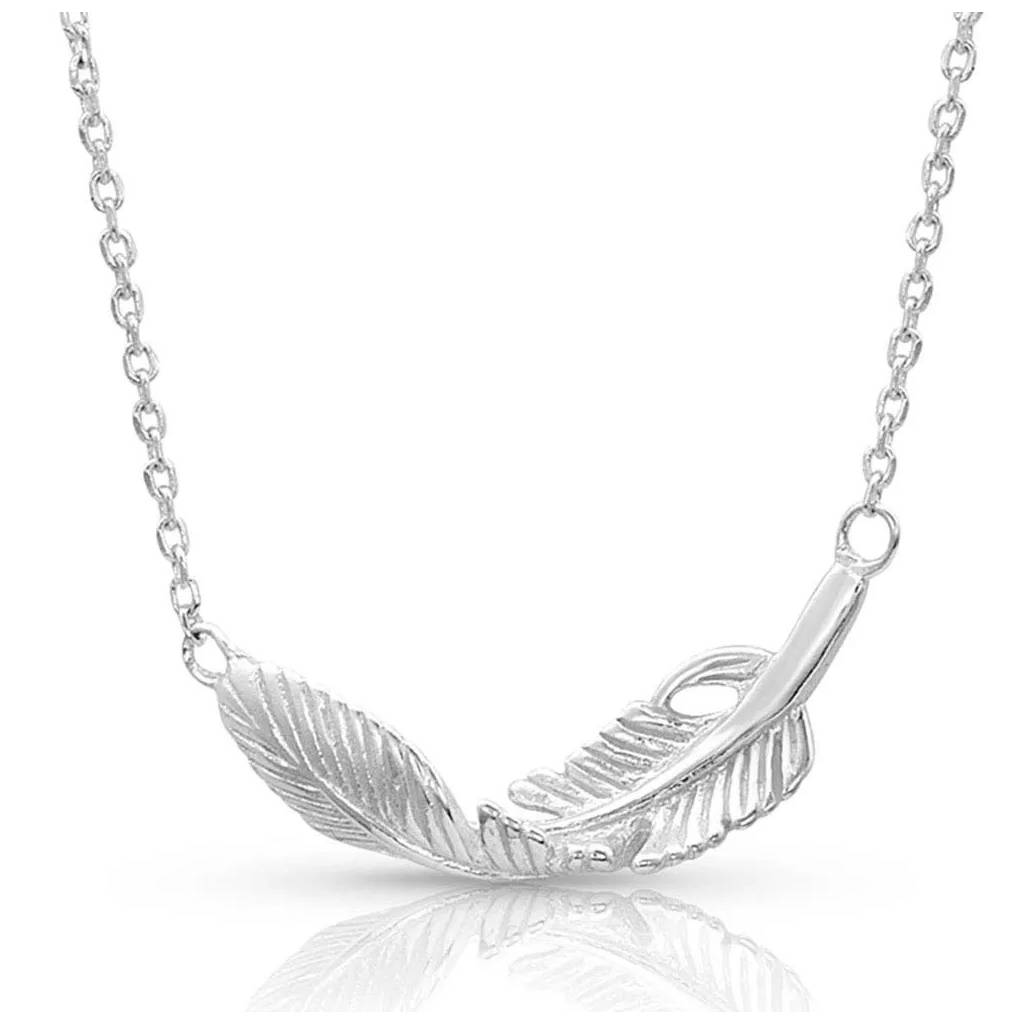 Montana Silversmiths Turning Feather Pendant Necklace