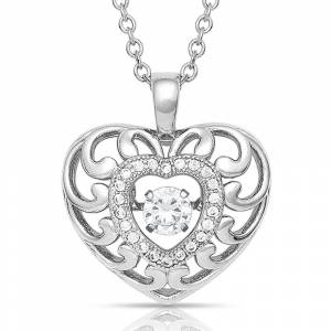 Montana Silversmiths Waves Of Love Heart Necklace
