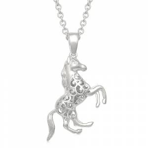 Montana Silversmiths Rearing Horse Charm Necklace