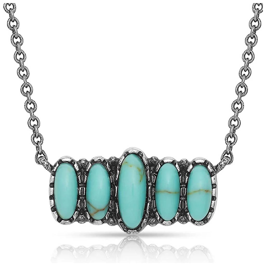 Montana Silversmiths Turquoise Quint Bar Necklace