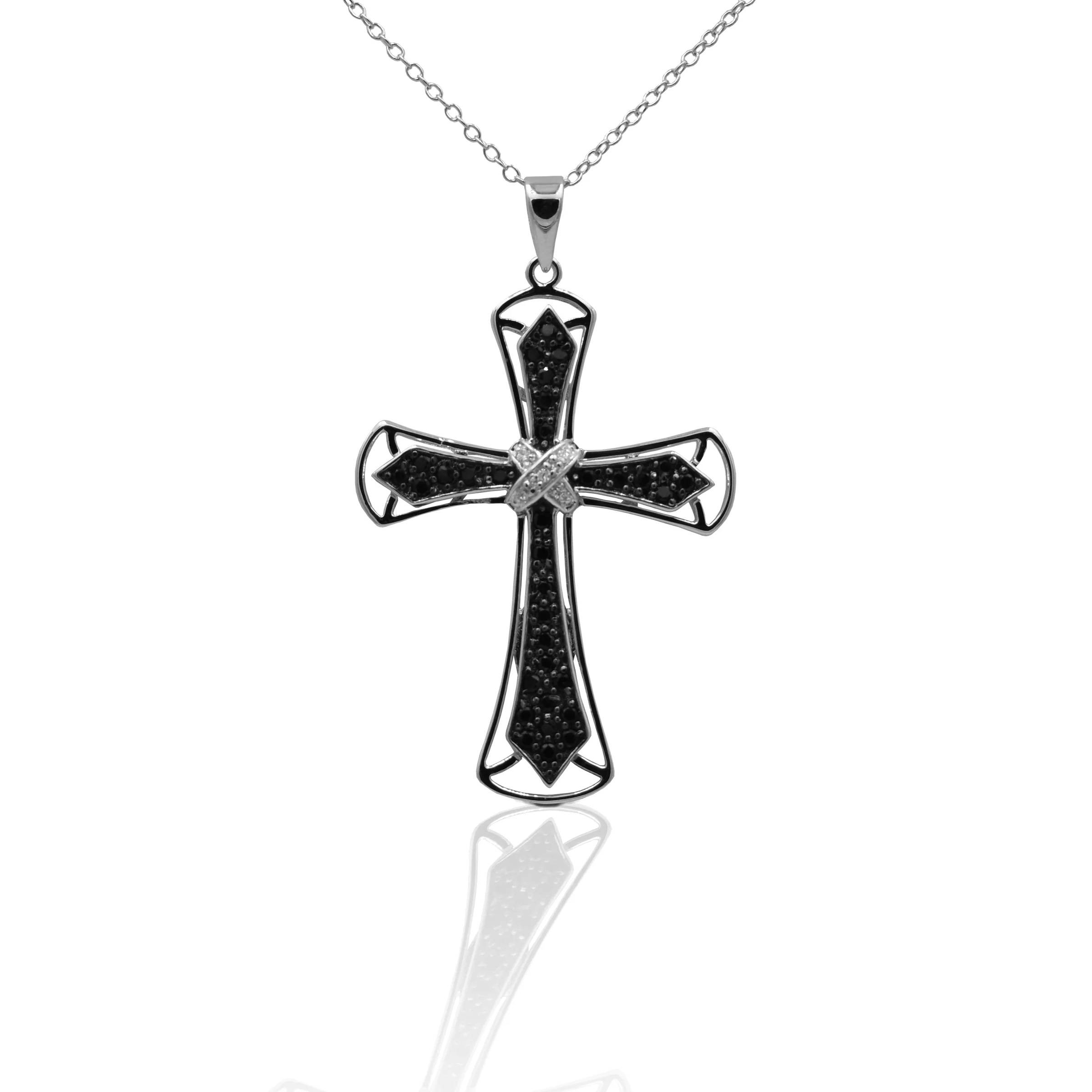 Kelly Herd Marcasite Framed Cross Necklace
