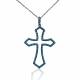 Kelly Herd Blue Turquoise Cross Pendant Necklace
