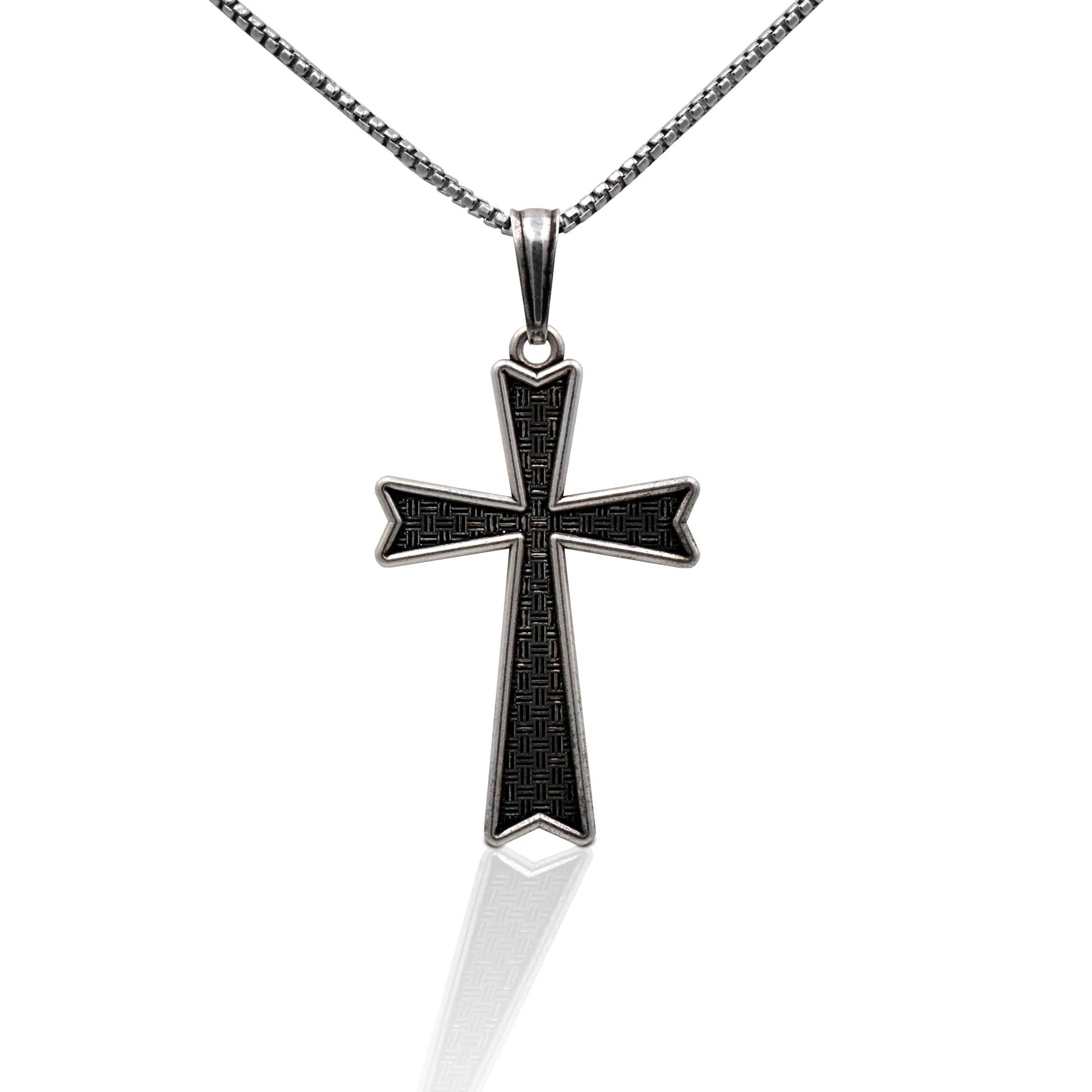 Kelly Herd Mens Cross Pendant Necklace