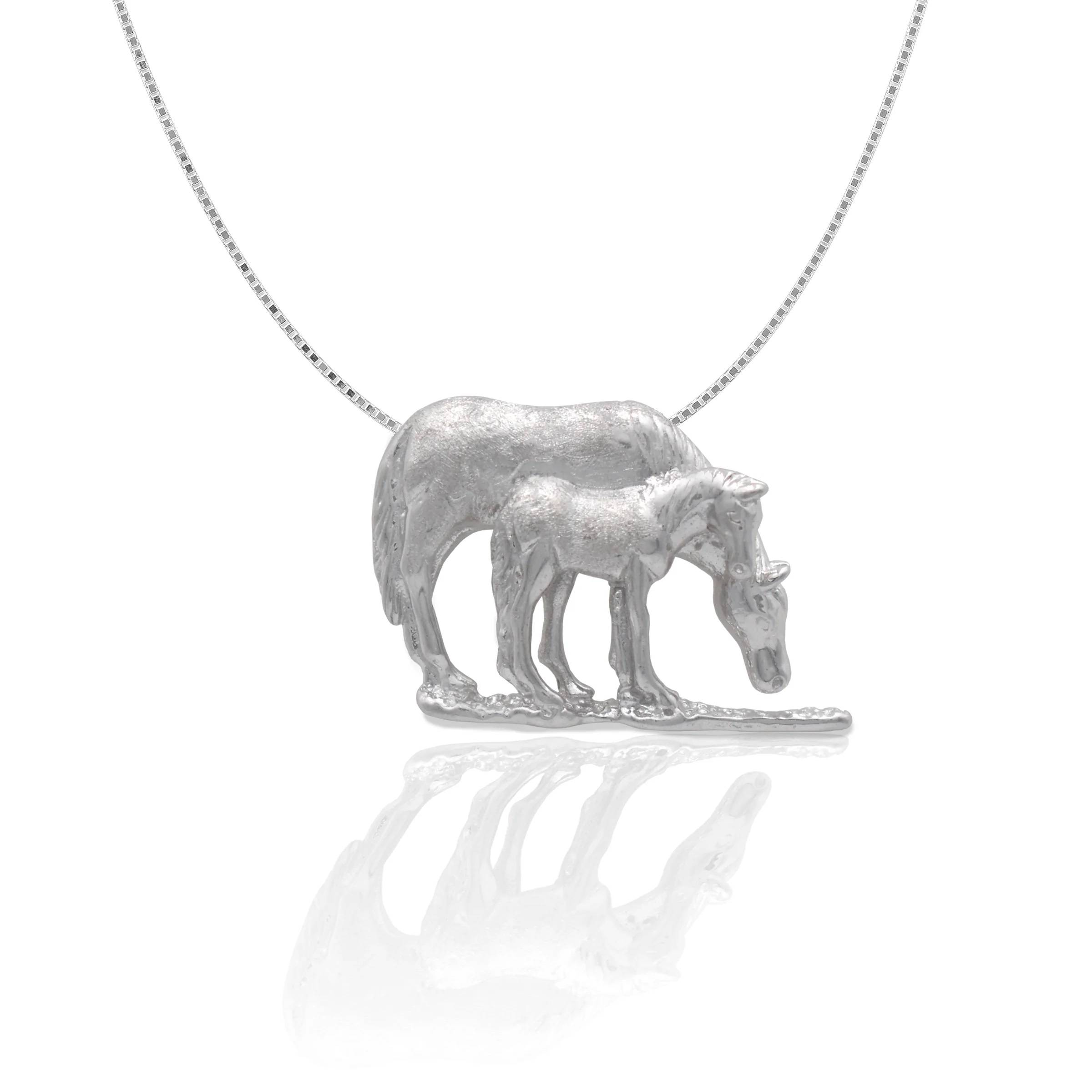 Kelly Herd Grazing Mare & Foal Pendant