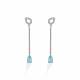 Kelly Herd Blue Topaz Fixed Lariat Earrings