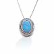 Kelly Herd Oval Turquoise Pendant Necklace
