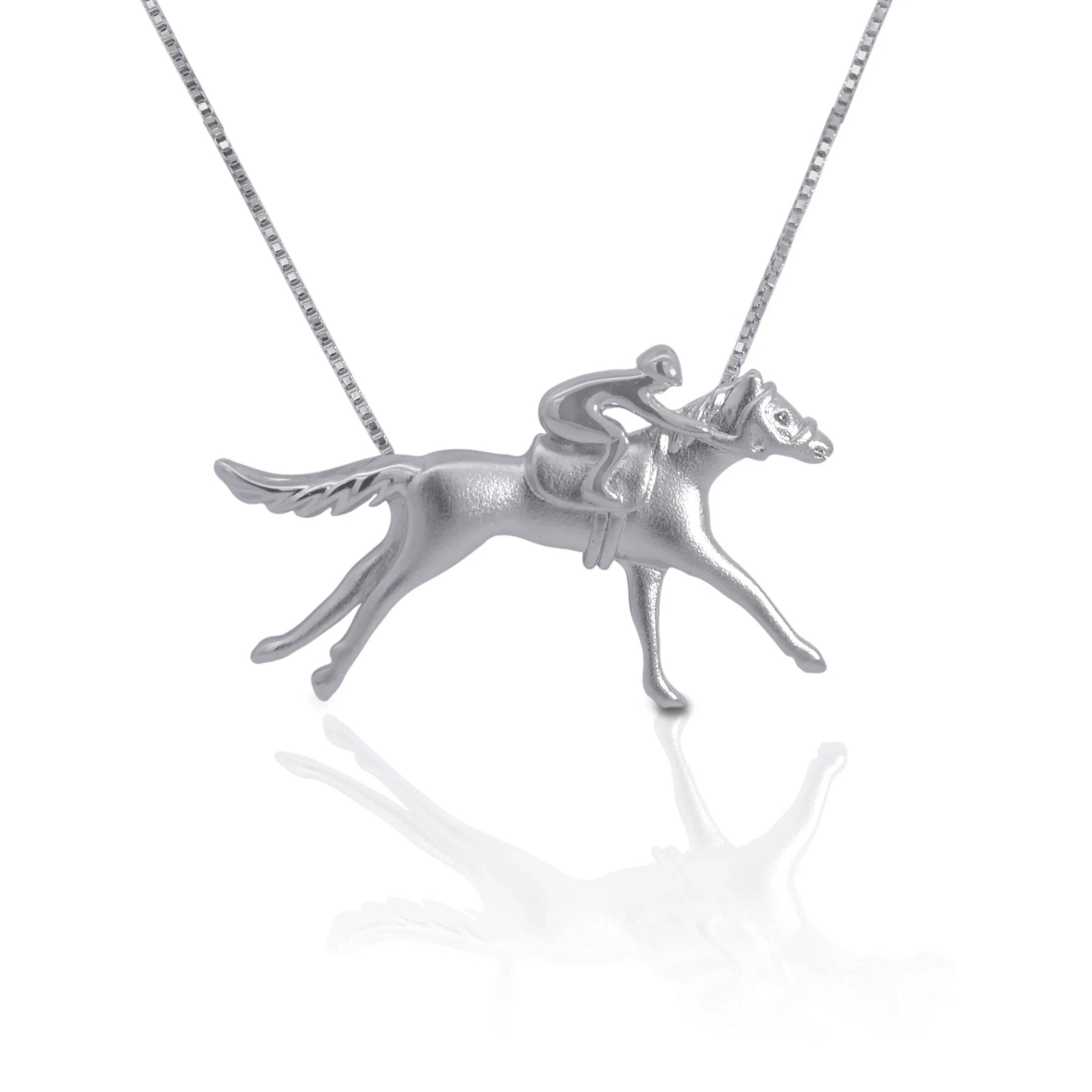 Kelly Herd Small Thoroughbred Racing Horse Pendant