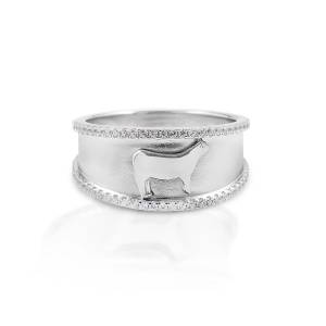 Kelly Herd Crystal Accent Steer Ring