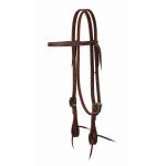 Weaver Working Tack Straight Brow Headstall with Vintage 31 Center Bar Buckle Designer Hardware