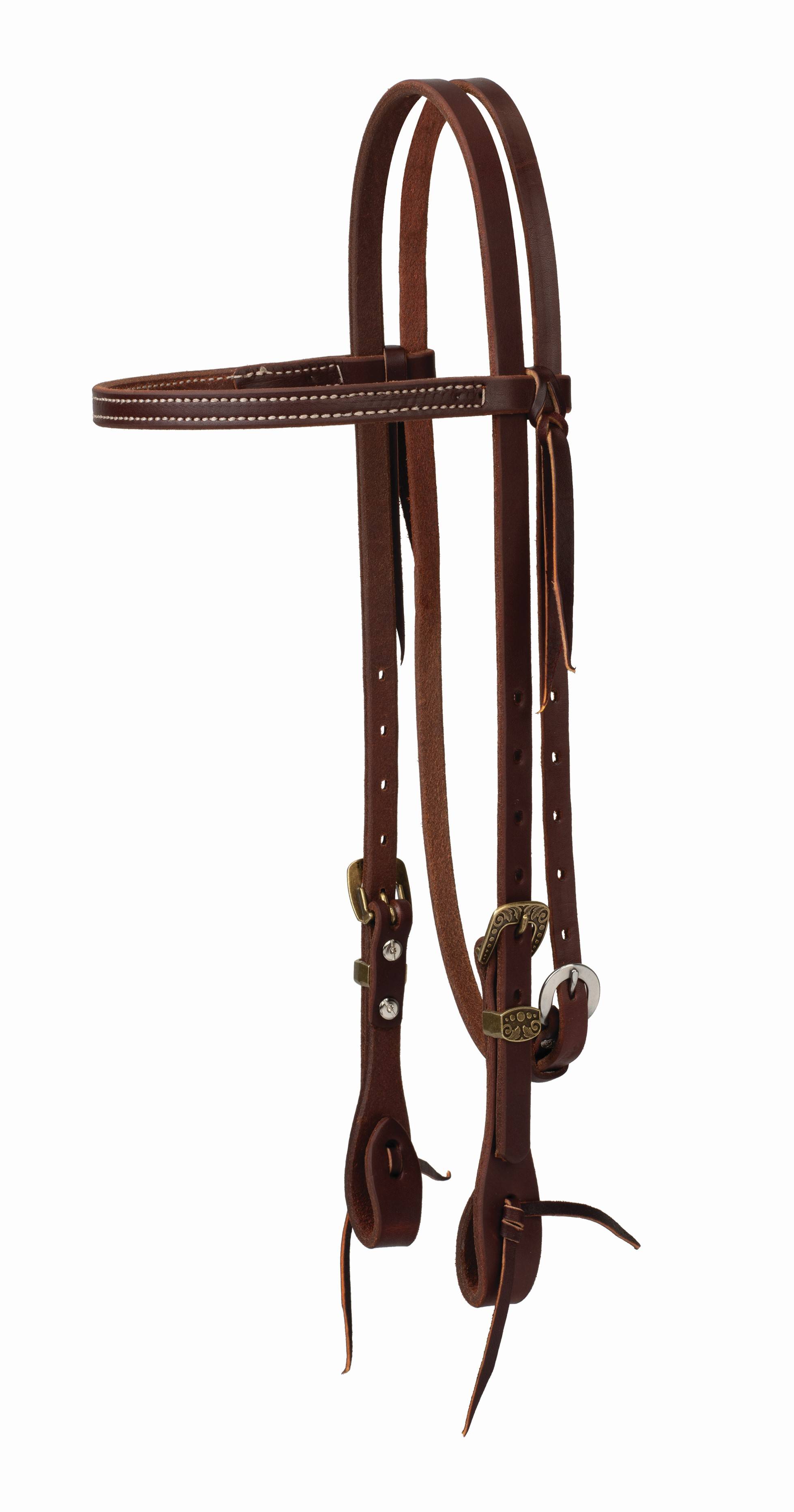 Weaver Working Tack Straight Brow Headstall with Vintage 31 Heel Buckle Designer Hardware