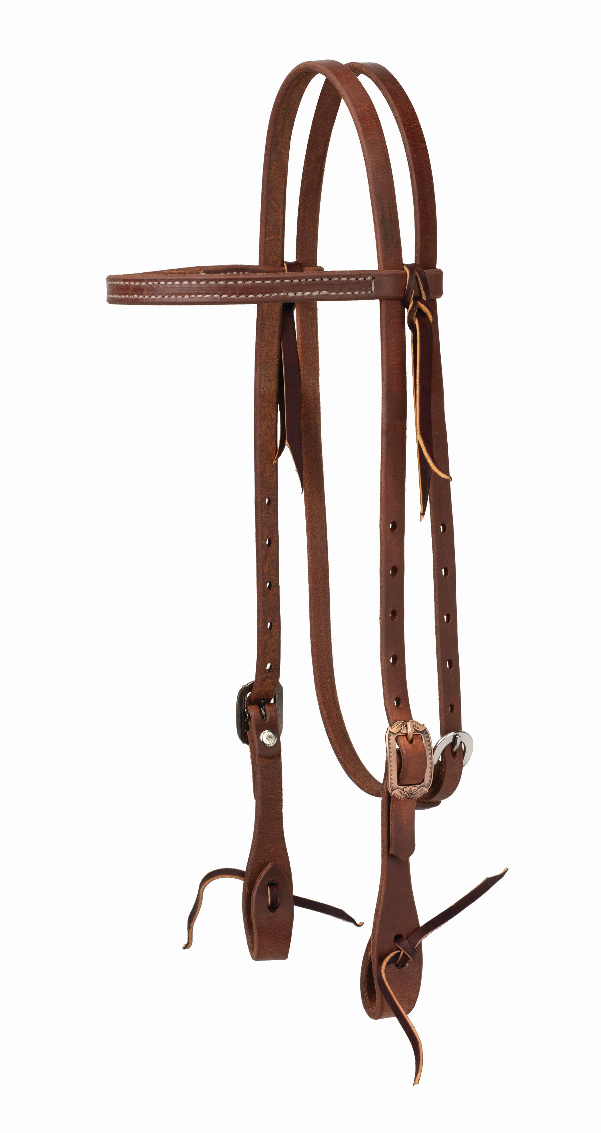 Weaver ProTack Straight Brow Headstall withSaltlick Center Bar Buckle Designer Hardware
