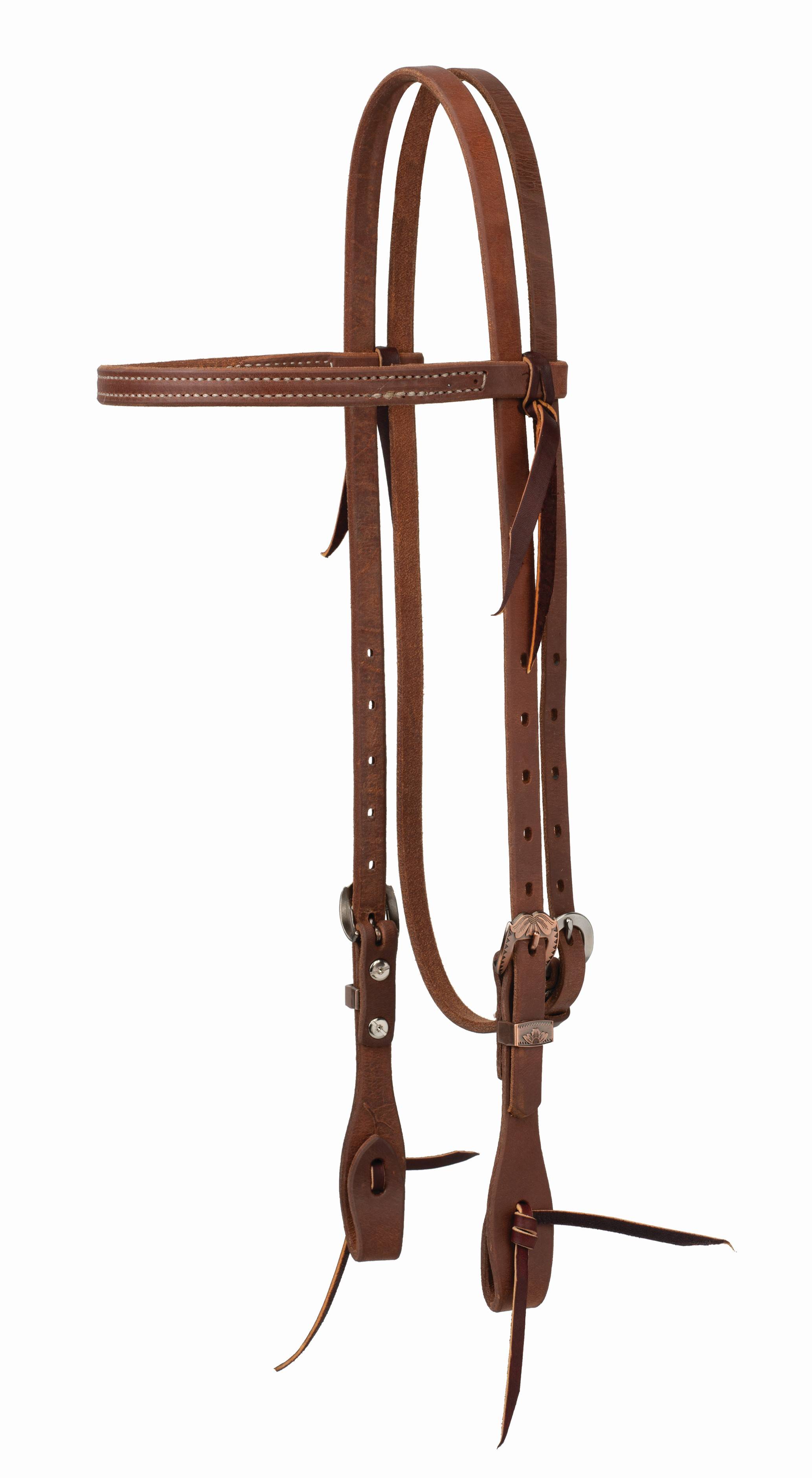 Weaver ProTack Straight Brow Headstall withSaltlick Heel Buckle Designer Hardware