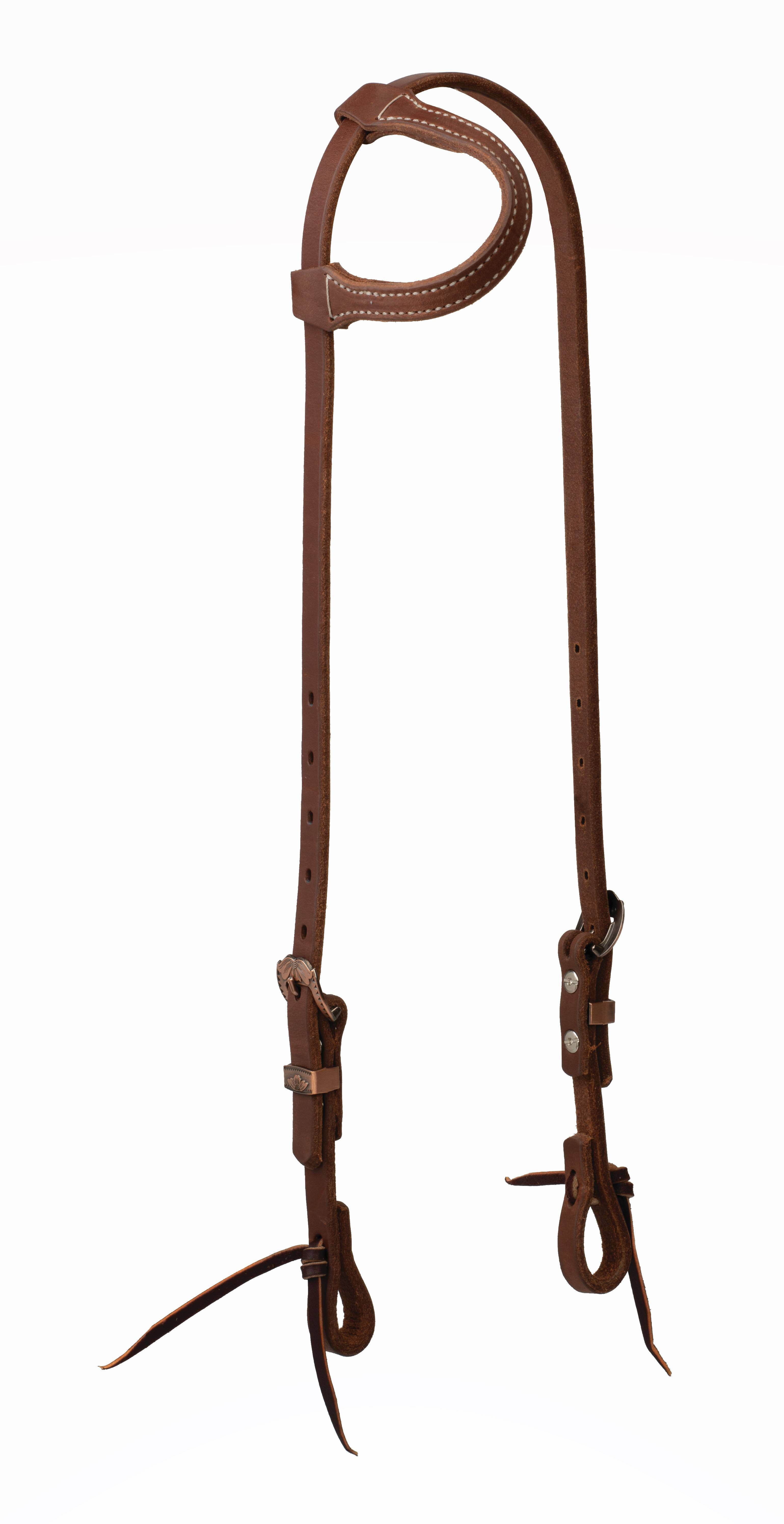 Weaver ProTack Sliding Ear Headstall withSaltlick Heel Buckle Designer Hardware