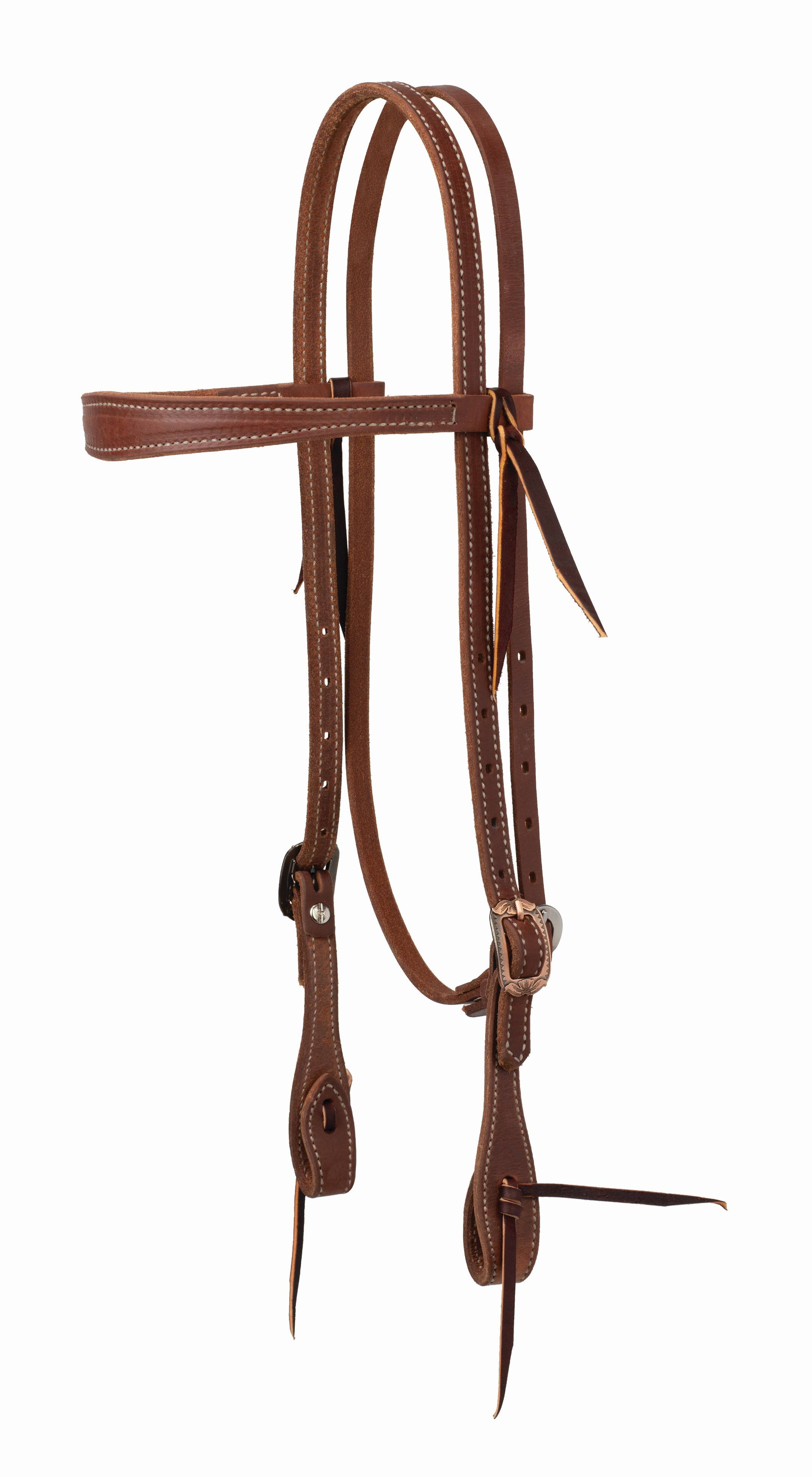 Weaver ProTack Slim Brow Headstall withSaltlick Center Bar Buckle Designer Hardware