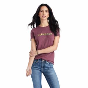 Ariat Ladies Floral Letters Tee Shirt