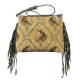 American West Tapestry Shoulder Bag with Ultra Soft Leather
