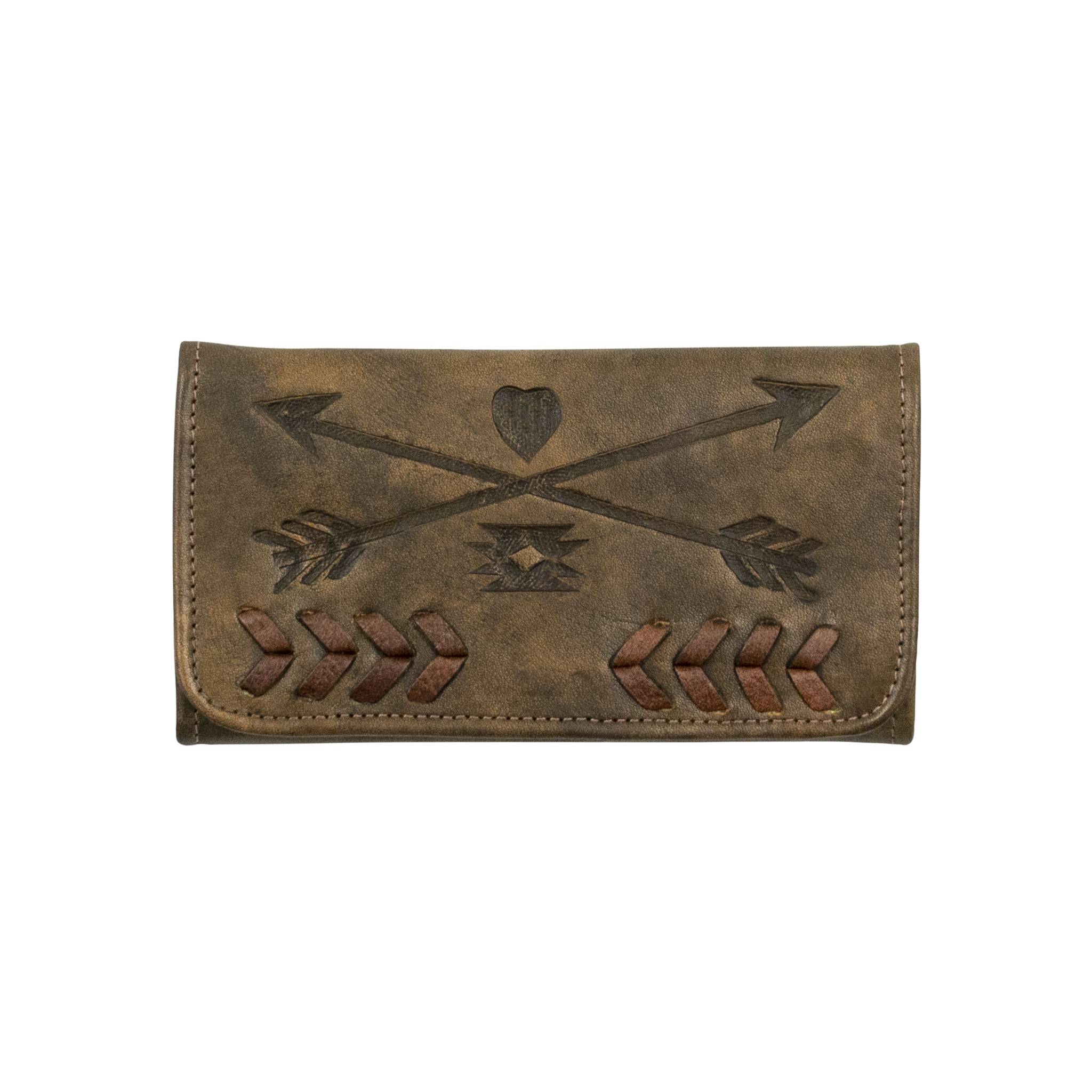 American West Freindship Arrows Ladies Tri-Fold Wallet
