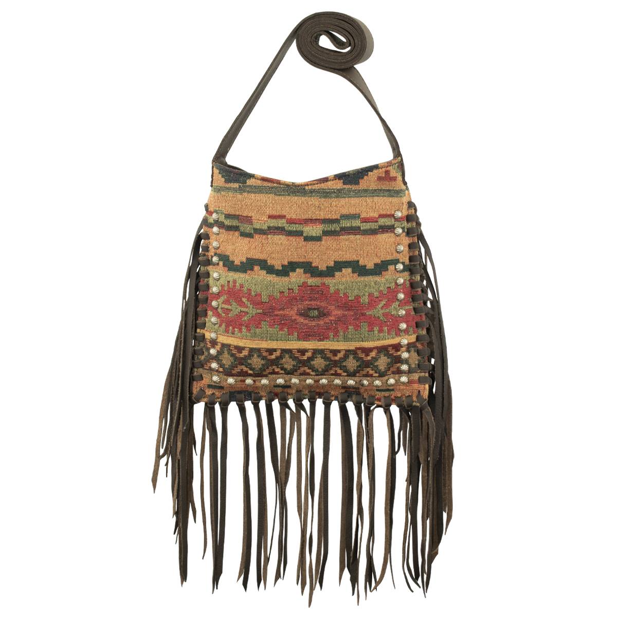 American West Fringed Cowgirl Messenger Crossbody Bag