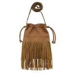 American West Fringed Cowgirl Bucket Crossbody Bag