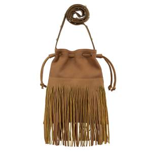 American West Fringed Cowgirl Bucket Crossbody Bag