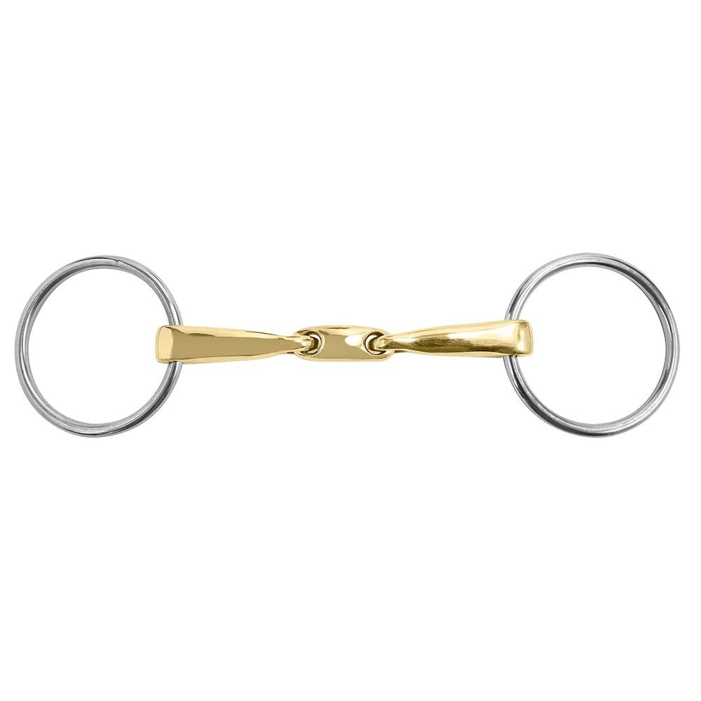 M. Toulouse Sanft Curved Mouth 14mm Loose Ring Snaffle Bit with Lozenge