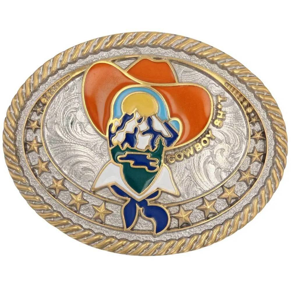 Montana Silversmiths Cowboy Sh*t Cowboy Attitude Buckle
