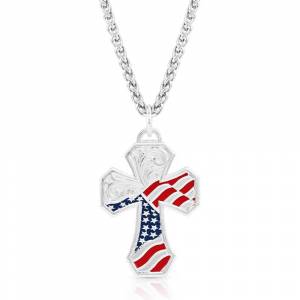 Montana Silversmiths Blessed American Made Cross Necklace