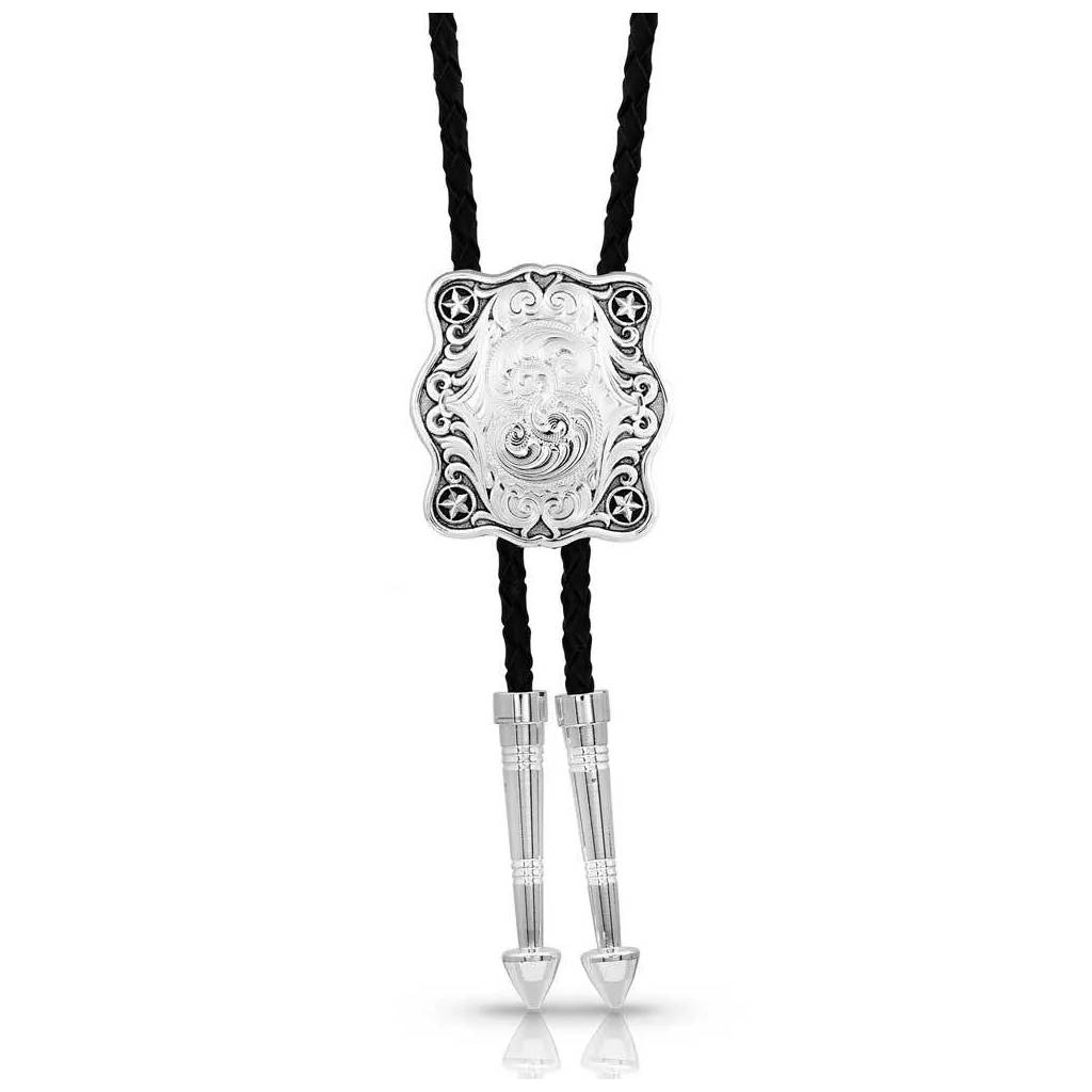 Montana Silversmiths Scalloped Square Bolo Tie