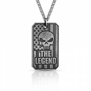 Montana Silversmiths The Legend Chris Kyle Glory Dog Tag Necklace