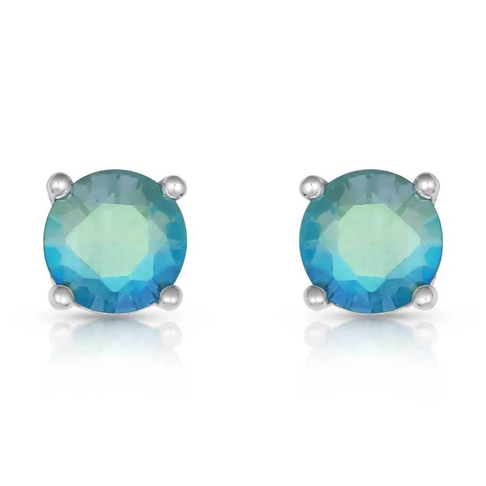Montana Silversmiths Luminescent Blue Post Earrings