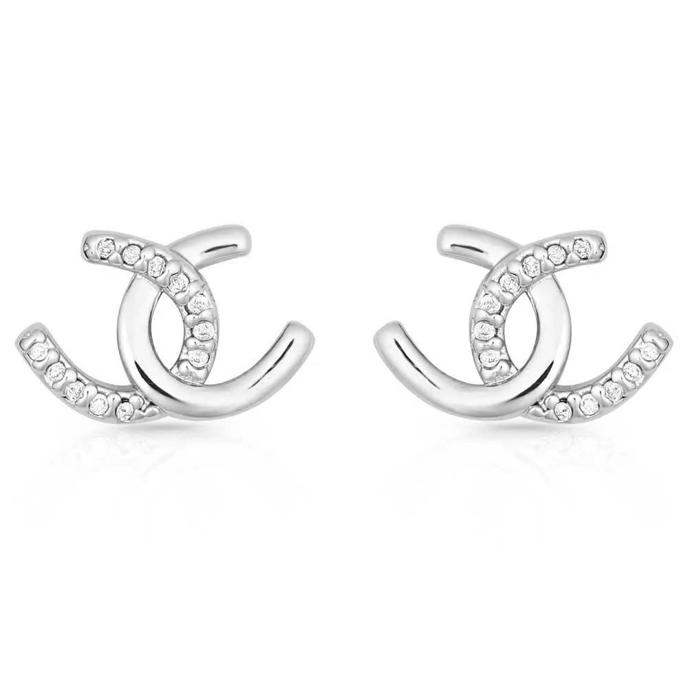 Montana Silversmiths Horseshoe Happiness Post Earrings