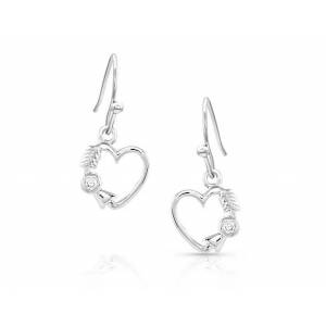 Montana Silversmiths Fiery Heart Of Ice Crystal Earrings