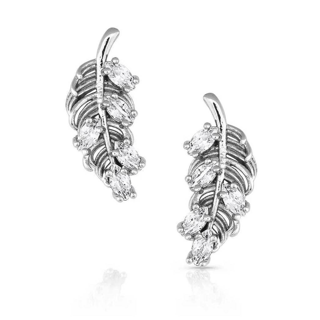 Montana Silversmiths Bridgerton Feather Earrings