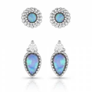 Montana Silversmiths Charming Duo Opal Earrings