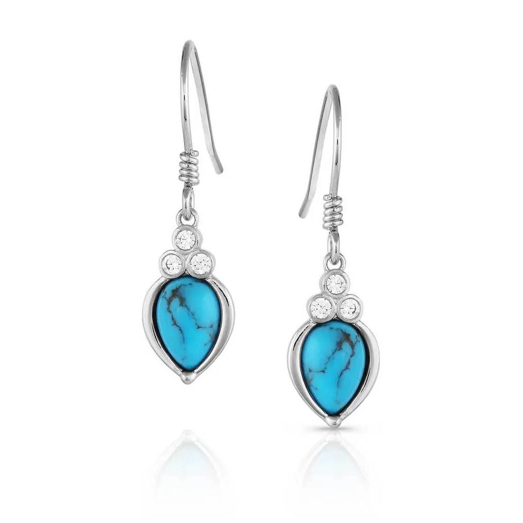 Montana Silversmiths Tip of the Iceberg Turquoise Earrings