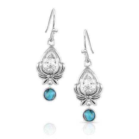 Montana Silversmiths Western Zen Crystal Turquoise Earrings