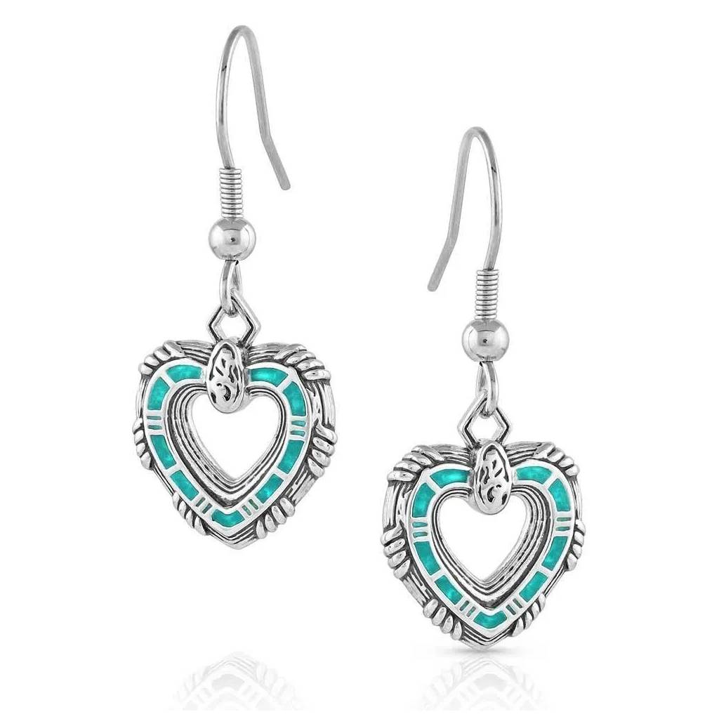 Montana Silversmiths Love Conquers All Heart Earrings