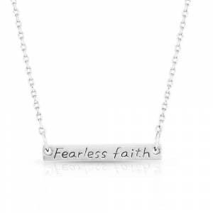 Montana Silversmiths Fearless Faith Bright Bar Necklace
