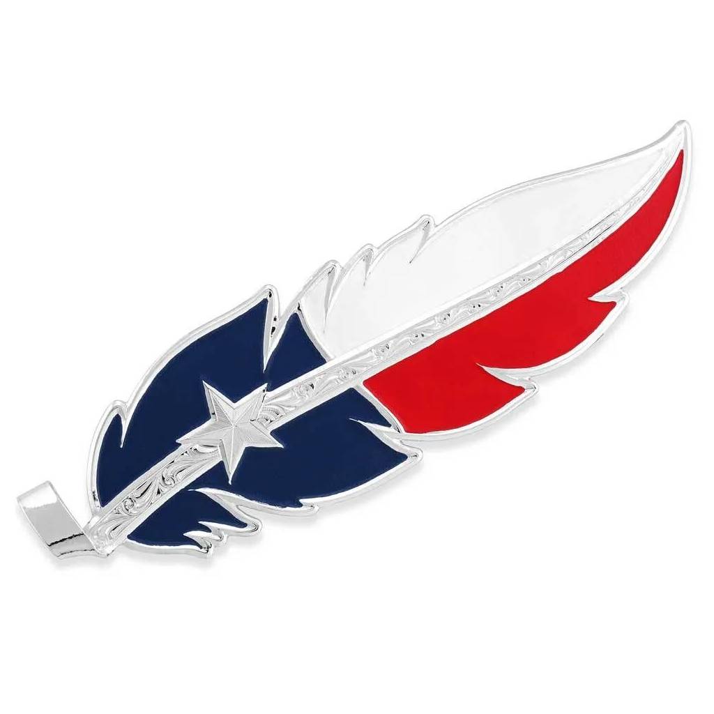 Montana Silversmiths Texas Flag Hat Feather